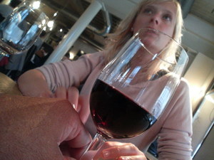 A glass of red