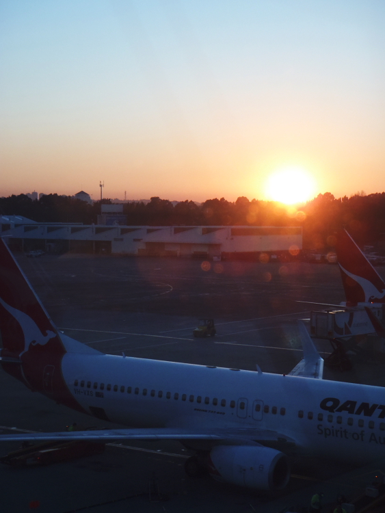 Sunrise at the Qantas Lounge