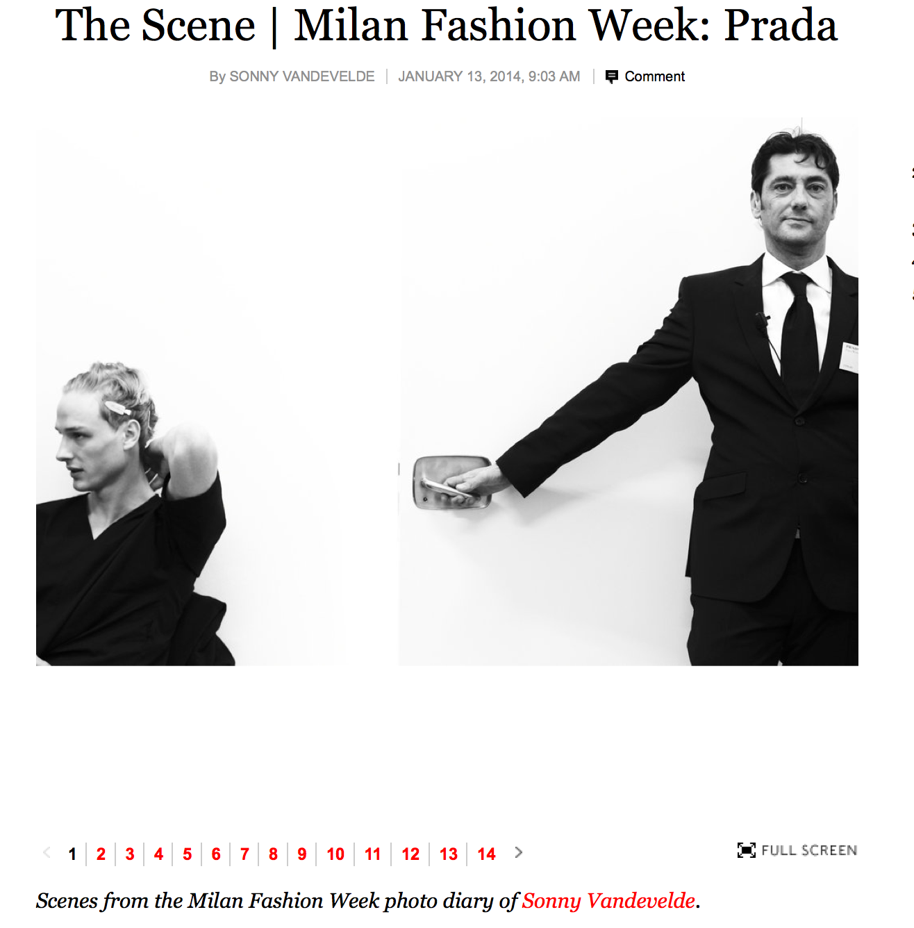 NYT Coverage I did of the Prada show