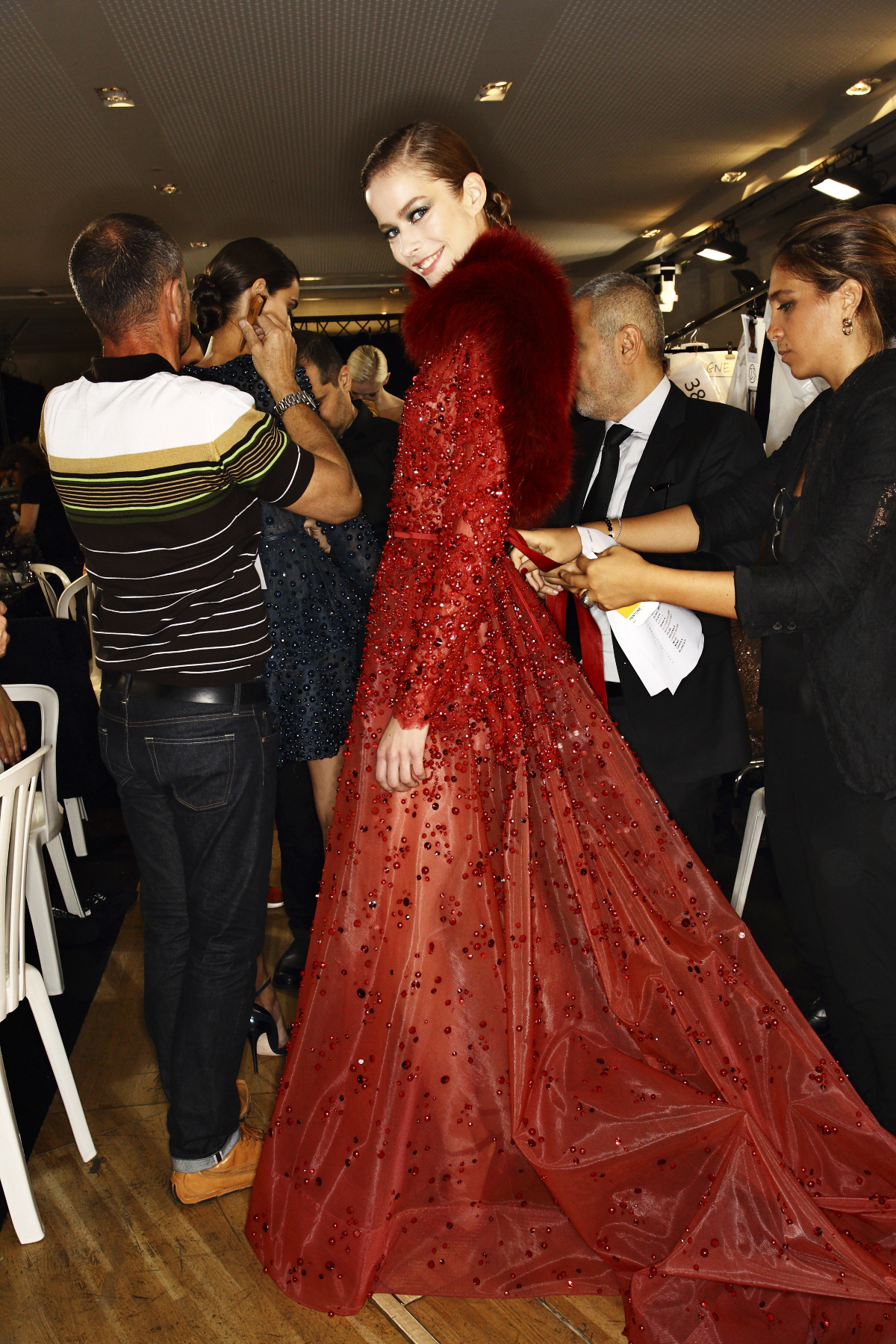 Elie Saab AW14-15 Haute Couture Show Paris Backstage