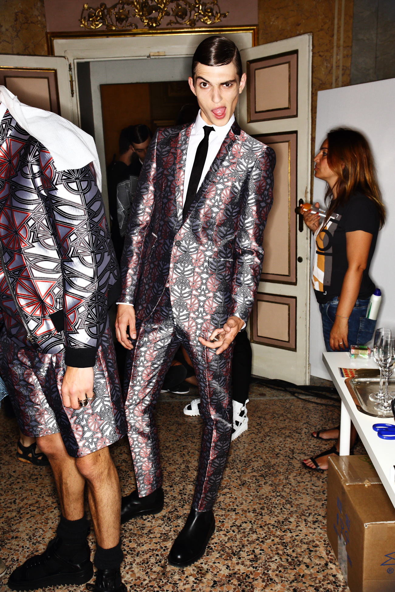 Les Hommes SS16 Fashion Show Milan Backstage