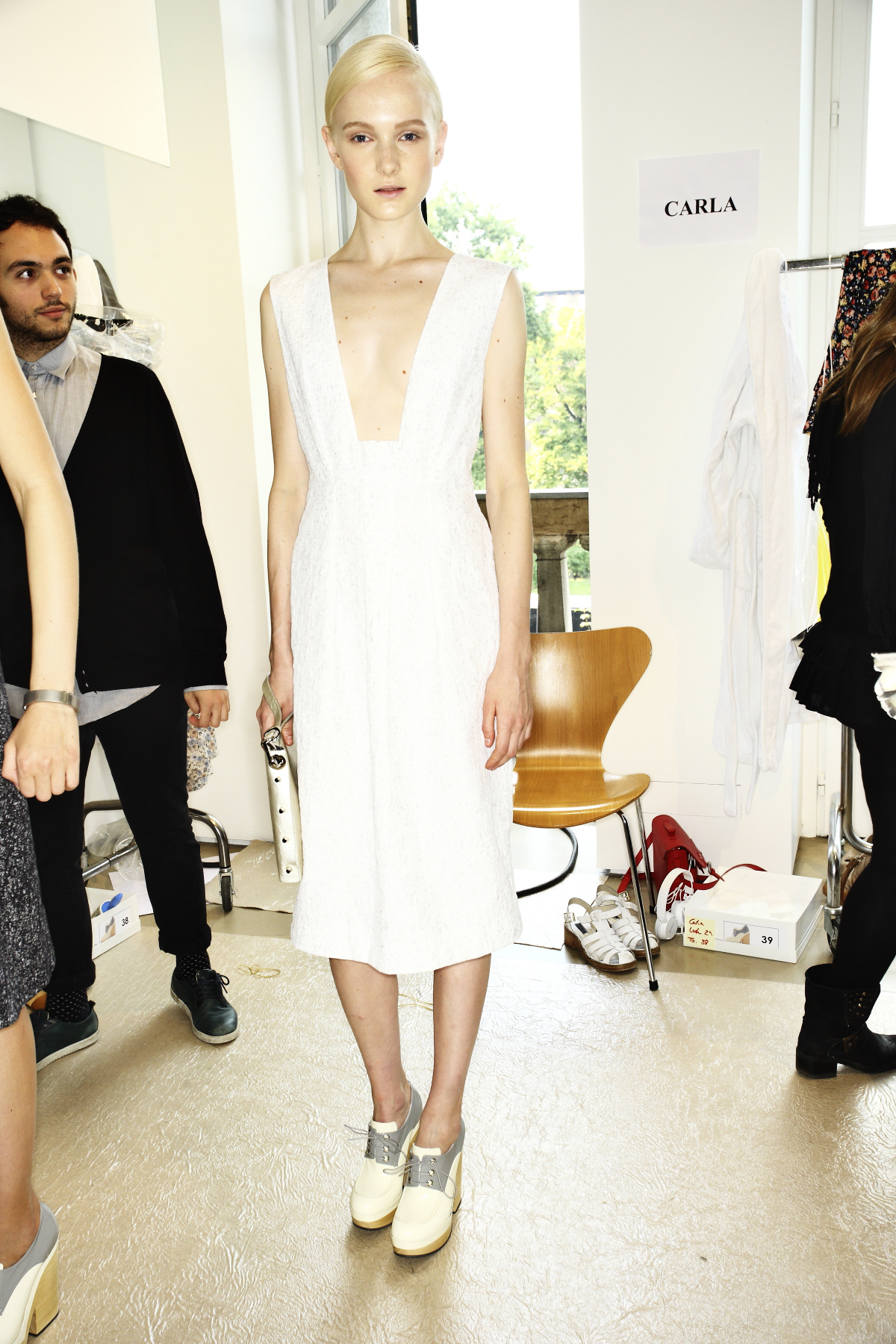 Jil Sander SS14 Fashion Show Milan Backstage