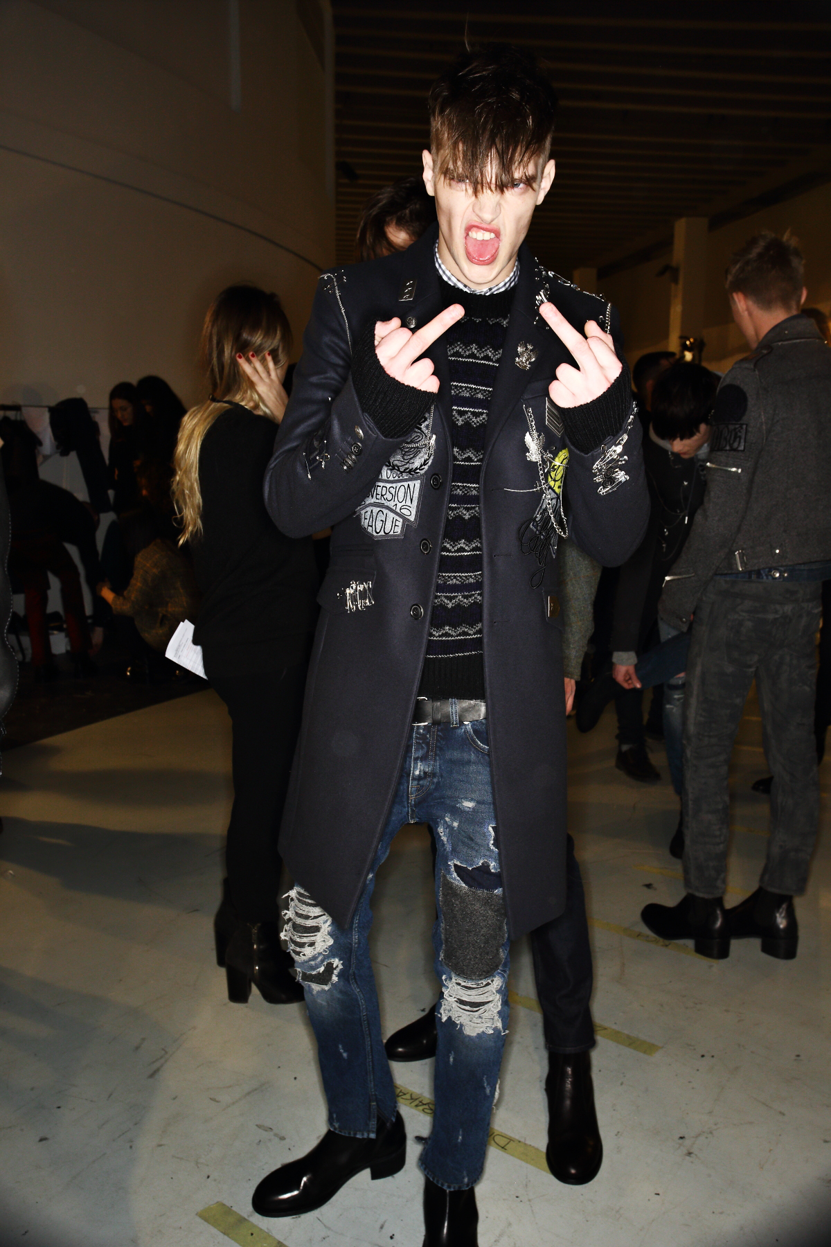 Diesel Black Gold AW1516 Men Fashion Show Milan Backstage