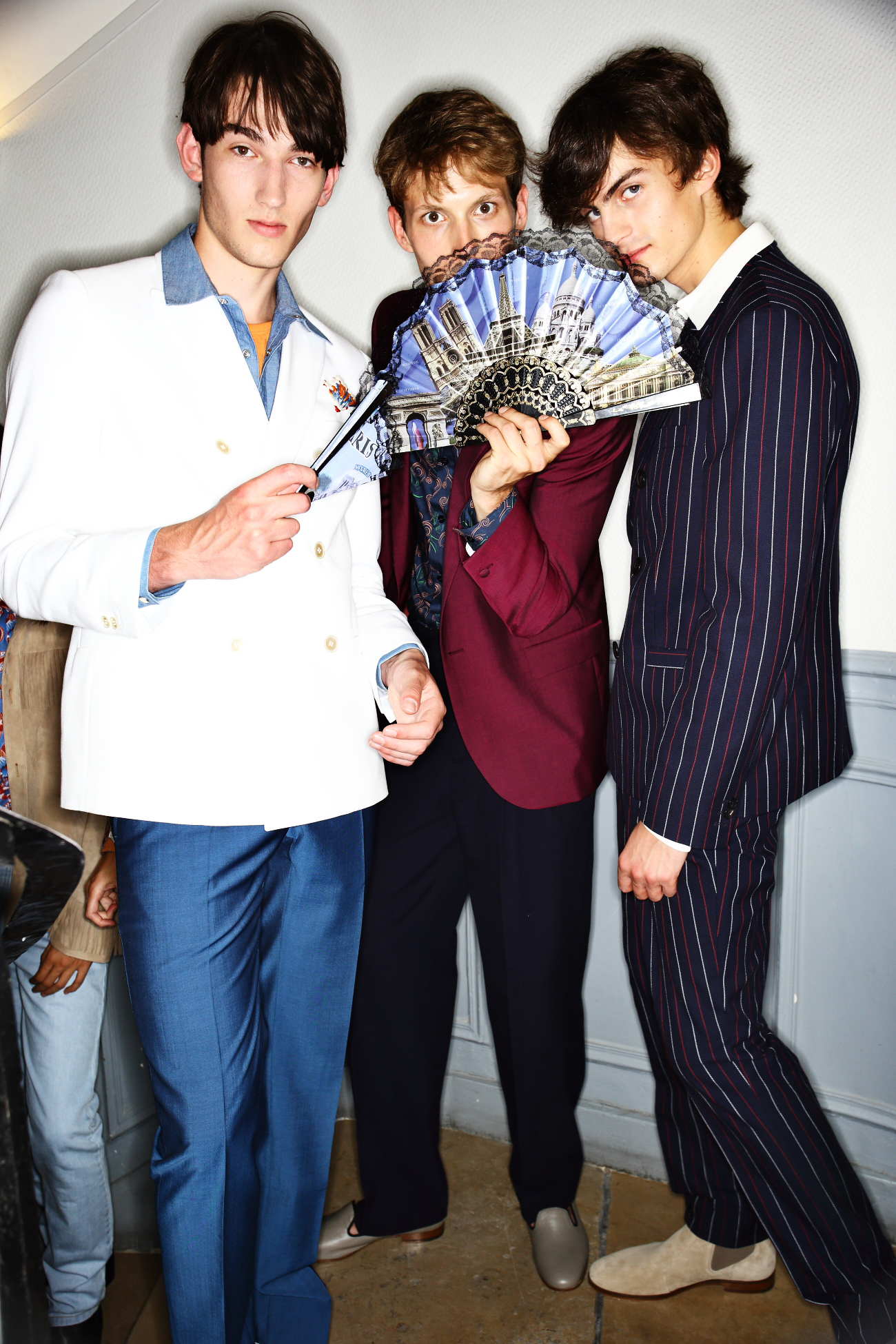 Melinda Gloss SS16 Men Fashion Show Paris Backstage