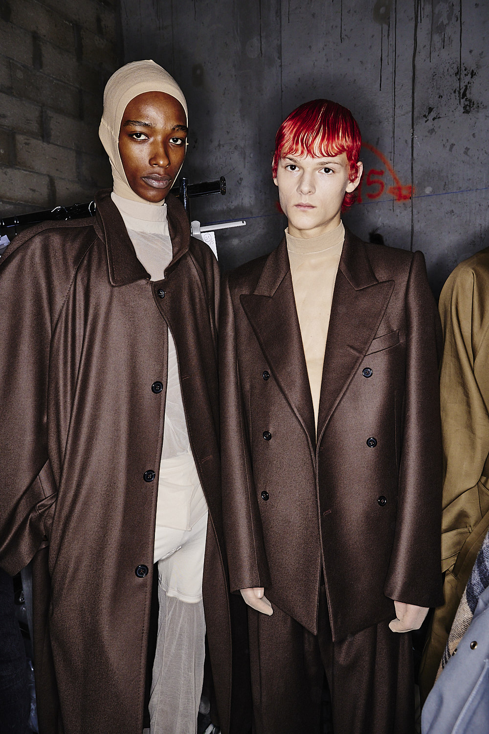 Hed Mayner AW2324 Men Fashion Show Paris Backstage