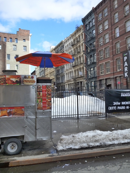 Icy cold, but the hot dog stands are still around