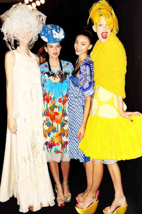 Akira Isogawa SS12-13 Fashion Show Sydney Backstage