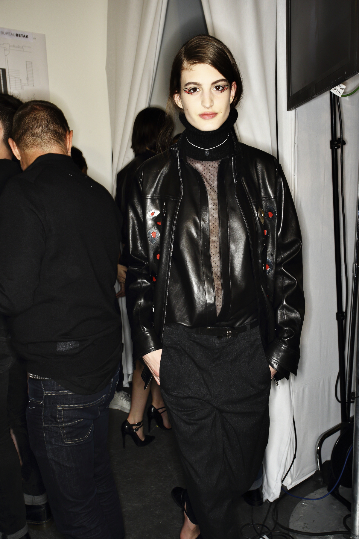 Sonny Vandevelde - Anthony Vaccarello AW14-15 Fashion Show Paris Backstage