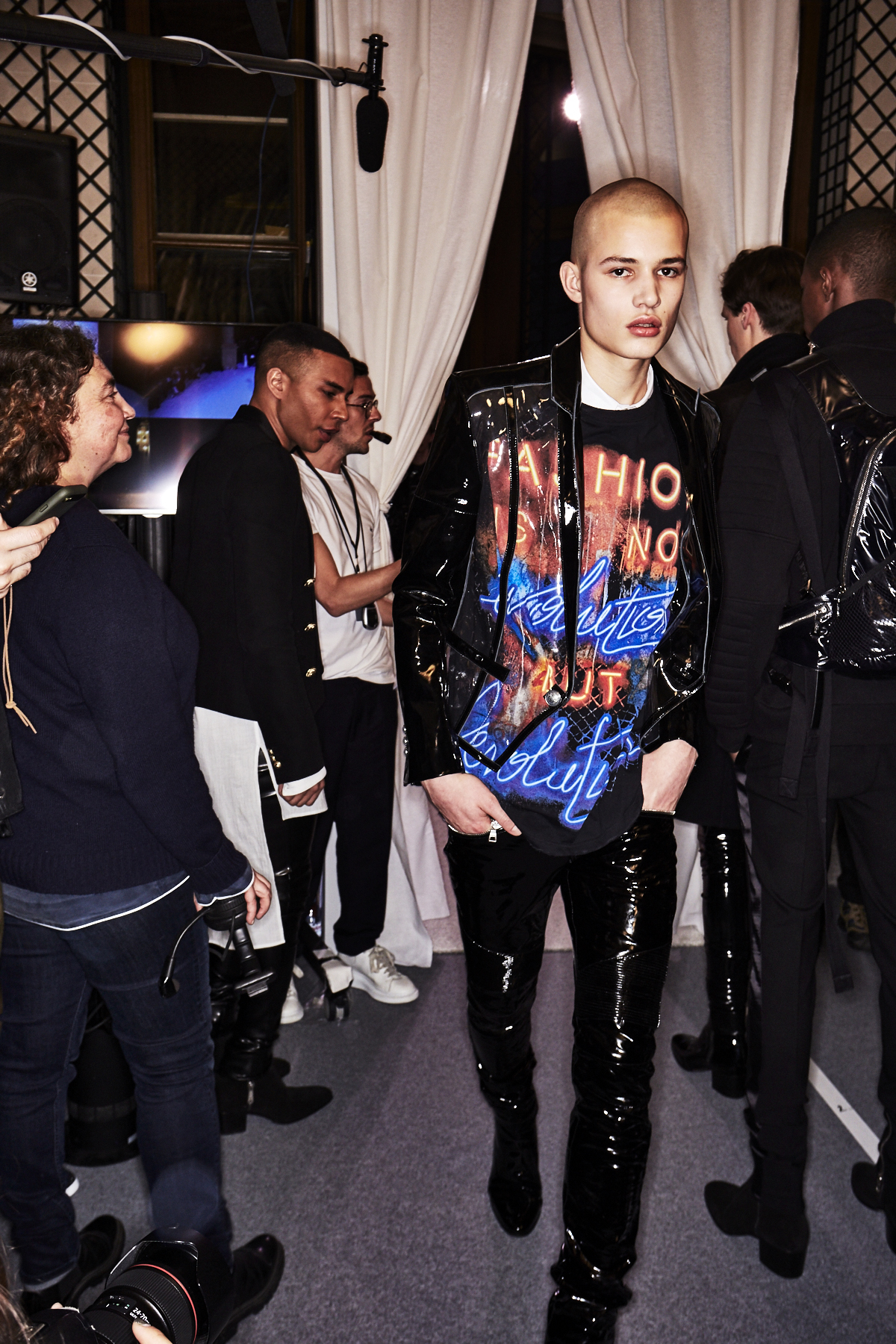 Sonny Vandevelde - Balmain Homme AW1819 Fashion Show Paris Backstage