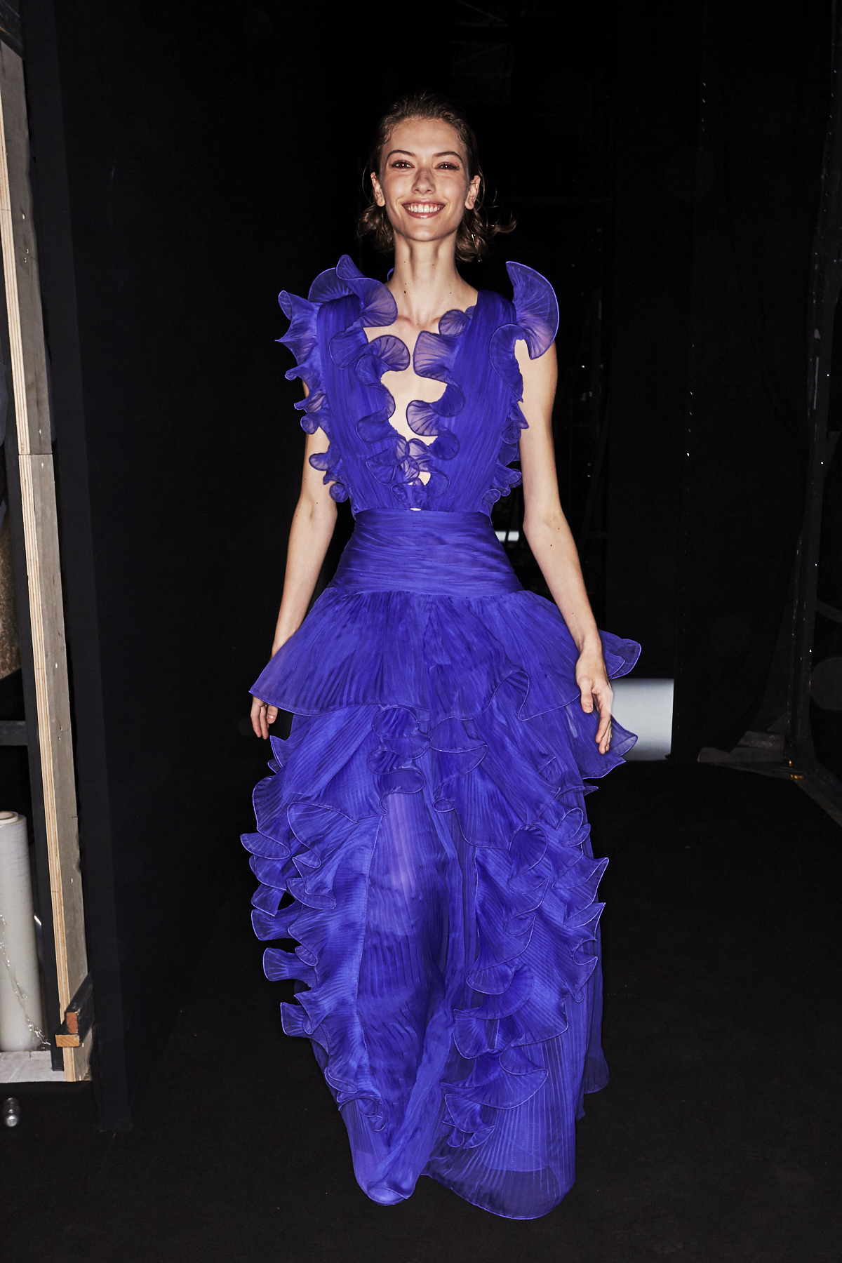Sonny Vandevelde - Alberta Ferretti AW2021 Fashion Show Milan Backstage