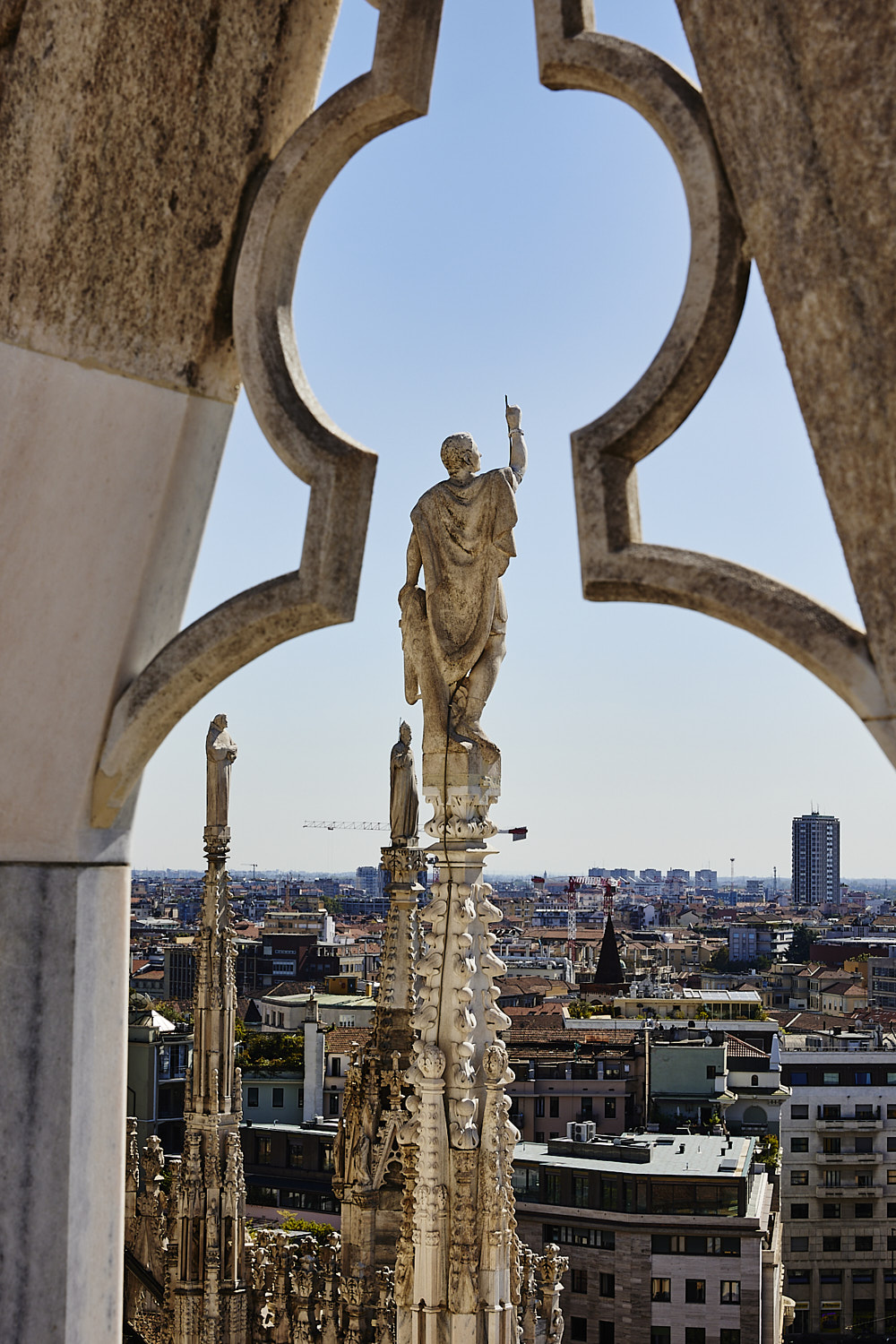 Roof top visit of the Duomo, Milan Italy